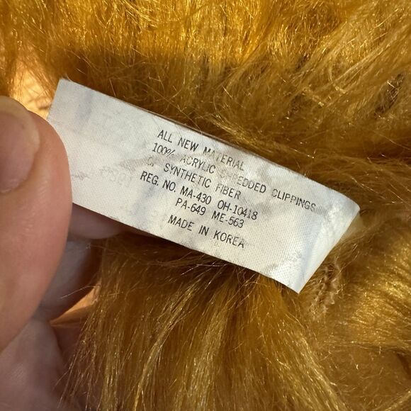 Vintage 1980 Furry Huggems Beaver Wrap Plush Puppet Squeaker Toy Hanging Brown - Picture 9 of 9